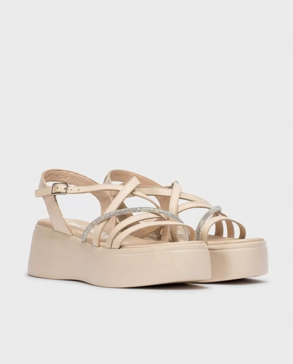 Sandals<Wonders Beige Martina Platform Sandals Natural