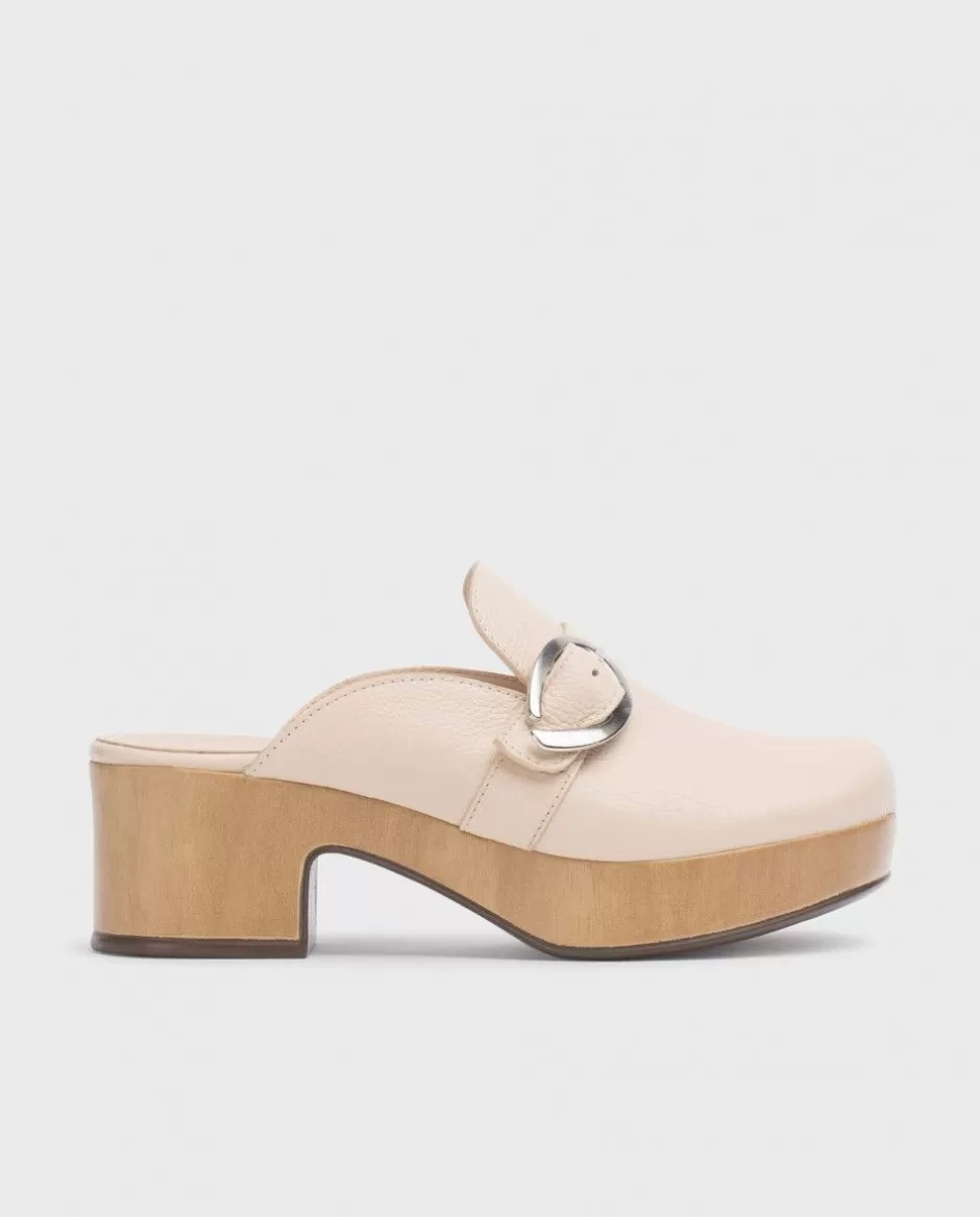 Platforms<Wonders Beige Slow Clog Natural