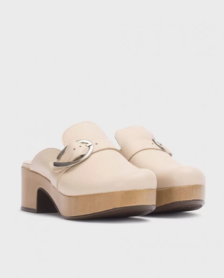 Platforms<Wonders Beige Slow Clog Natural