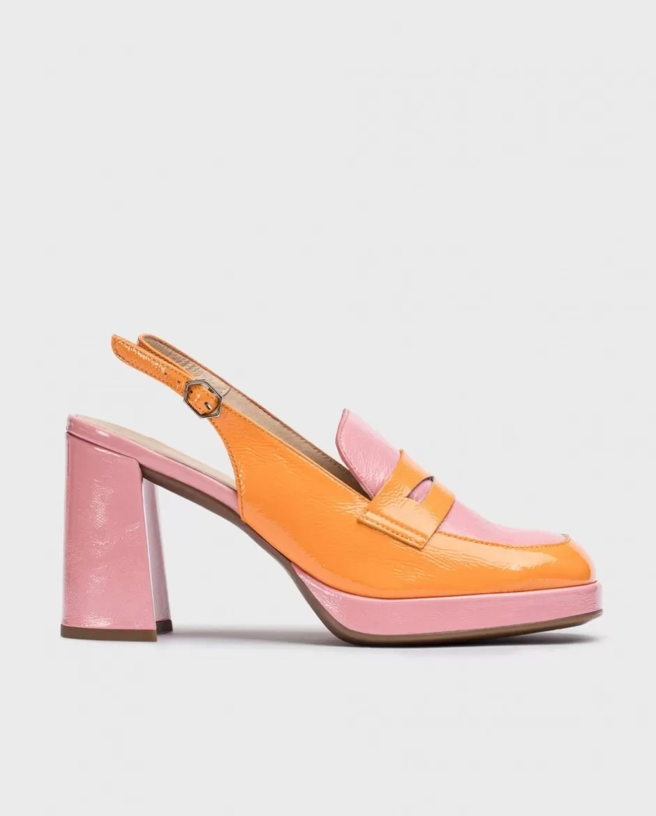 Heels<Wonders Bicolor Amelia Moccasin Apricot/Bl