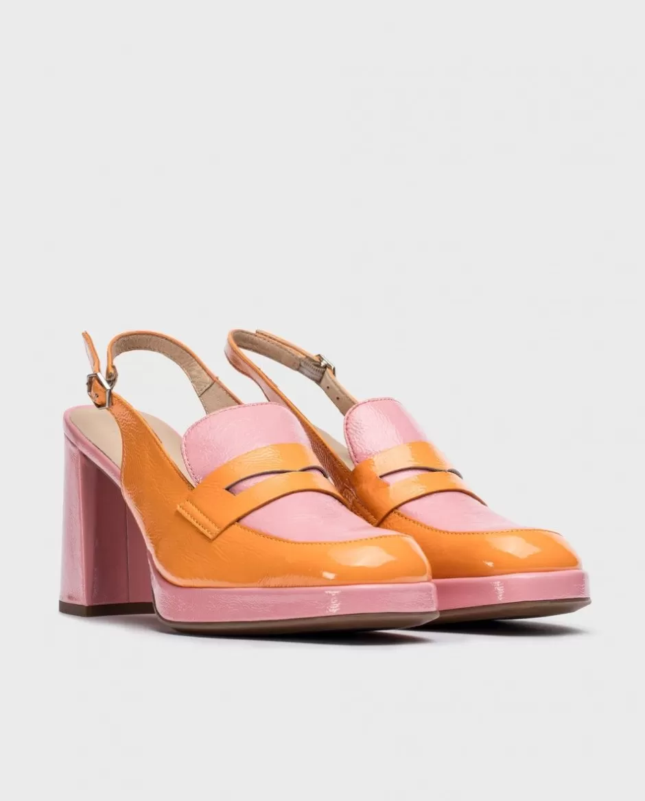 Heels<Wonders Bicolor Amelia Moccasin Apricot/Bl