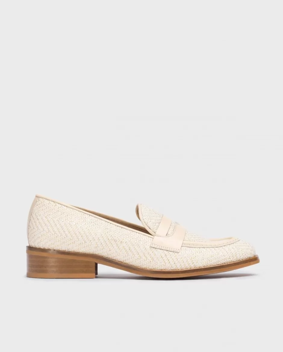 Flat Shoes<Wonders Bicolor Moccasin Crudo/Natu