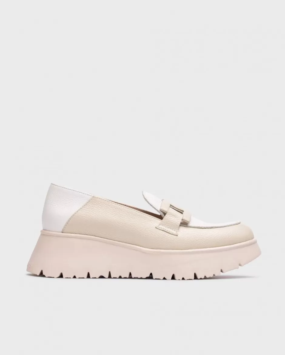 Platforms<Wonders Bicolor Venecia Moccasin Cream/Off