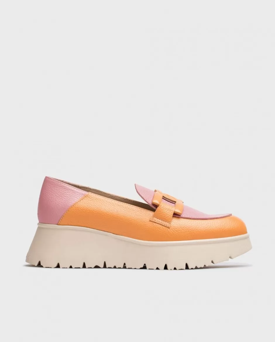 Platforms<Wonders Bicolor Venecia Moccasin Apricot/Bl