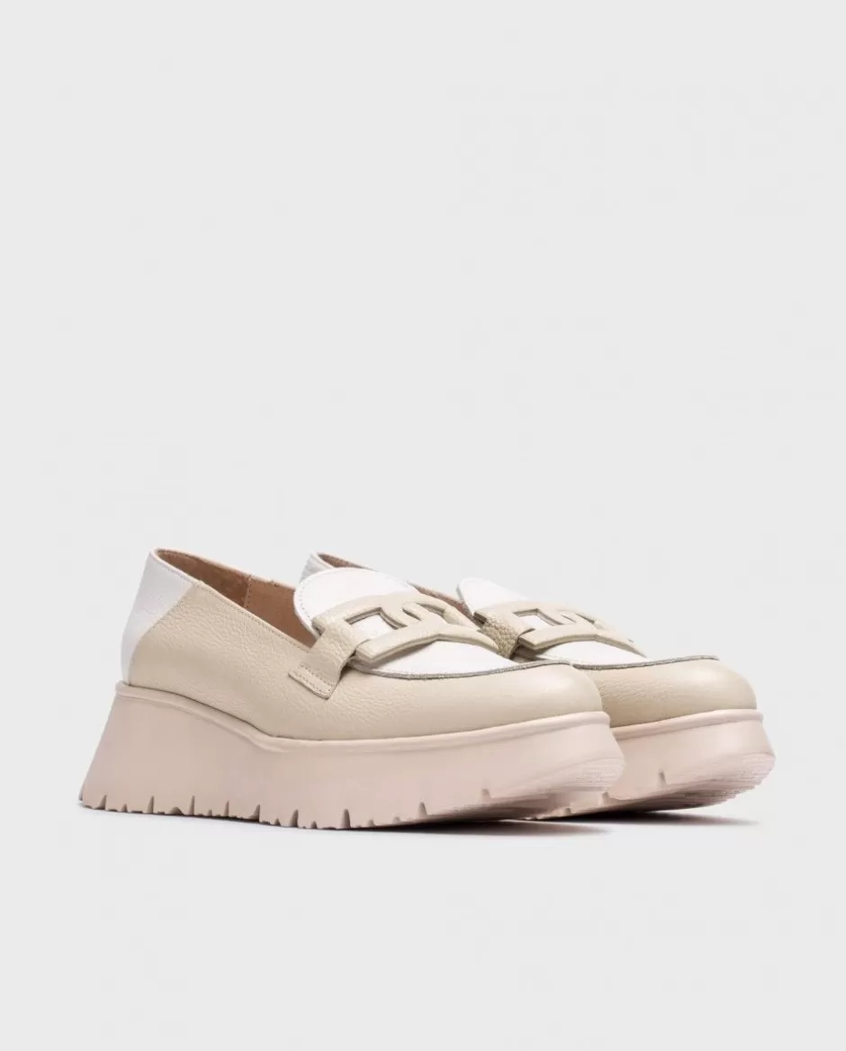 Platforms<Wonders Bicolor Venecia Moccasin Cream/Off