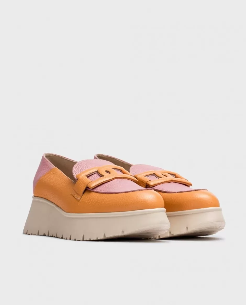 Platforms<Wonders Bicolor Venecia Moccasin Apricot/Bl