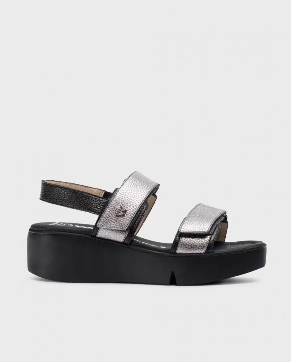 Sandals<Wonders Black Amapola Sandals Negro/Plom