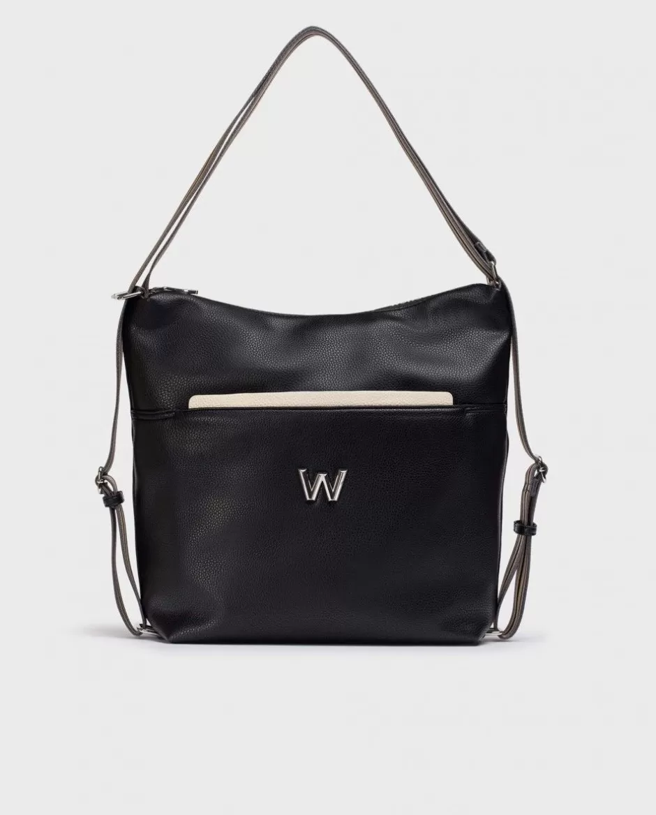 Totes<Wonders Black Bicolor Amatista Bag Negro/Crea