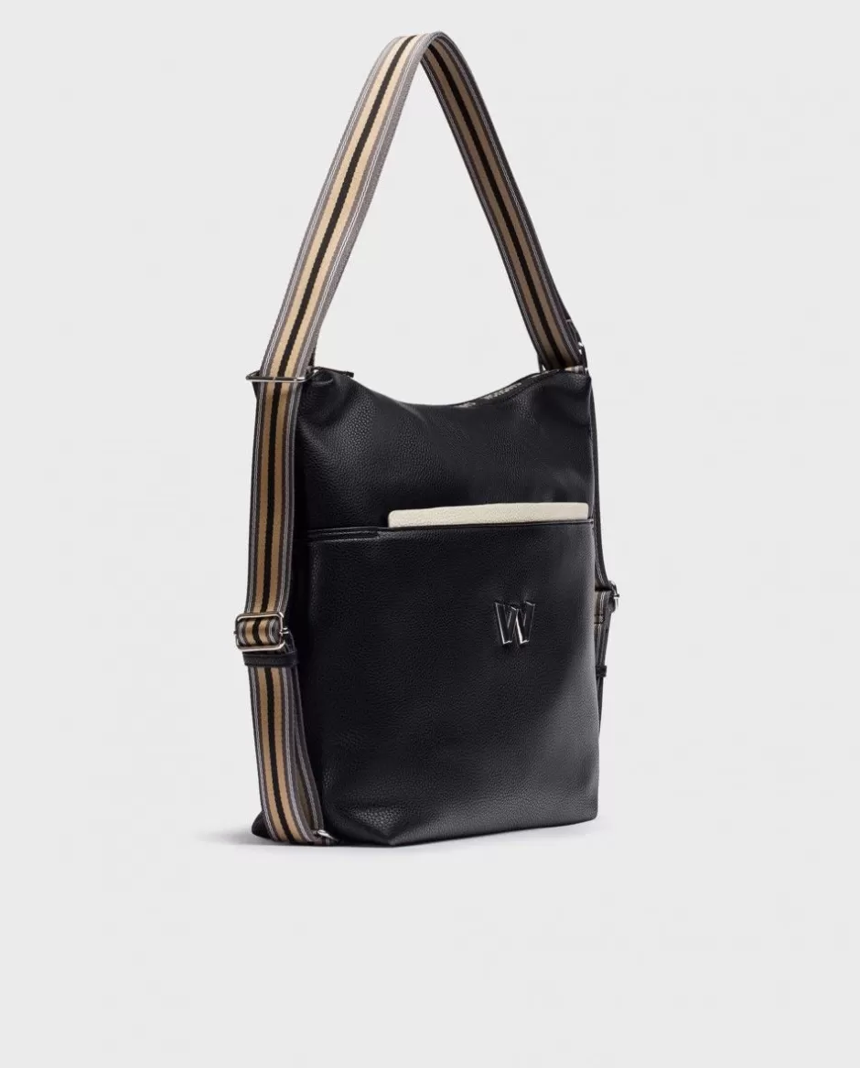 Totes<Wonders Black Bicolor Amatista Bag Negro/Crea