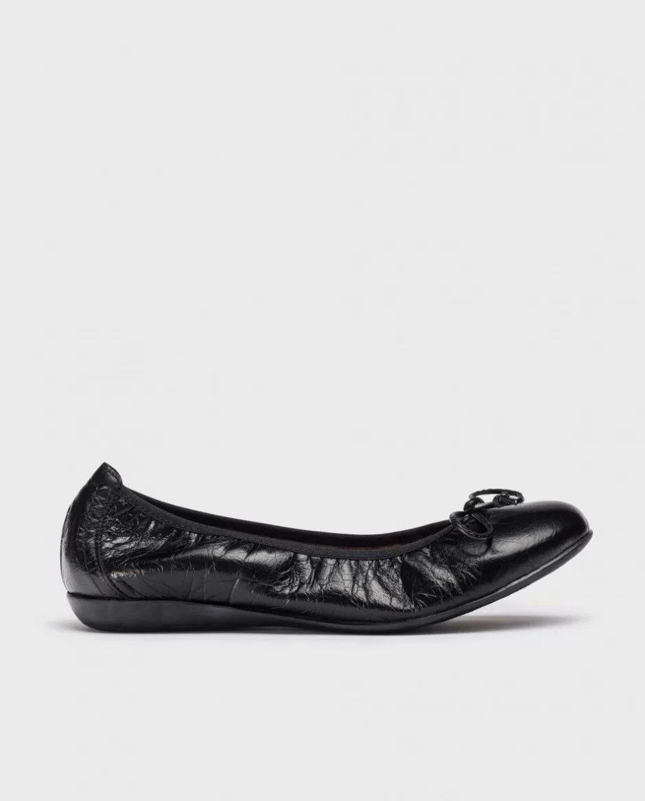 Ballerinas<Wonders Black Bo Ballet Pump Negro