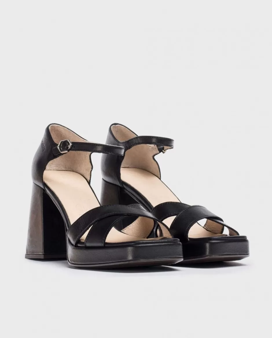 Heels<Wonders Black Julia Sandal Negro