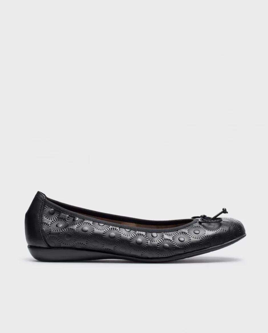 Ballerinas<Wonders Black Lace Ballet Flat Negro