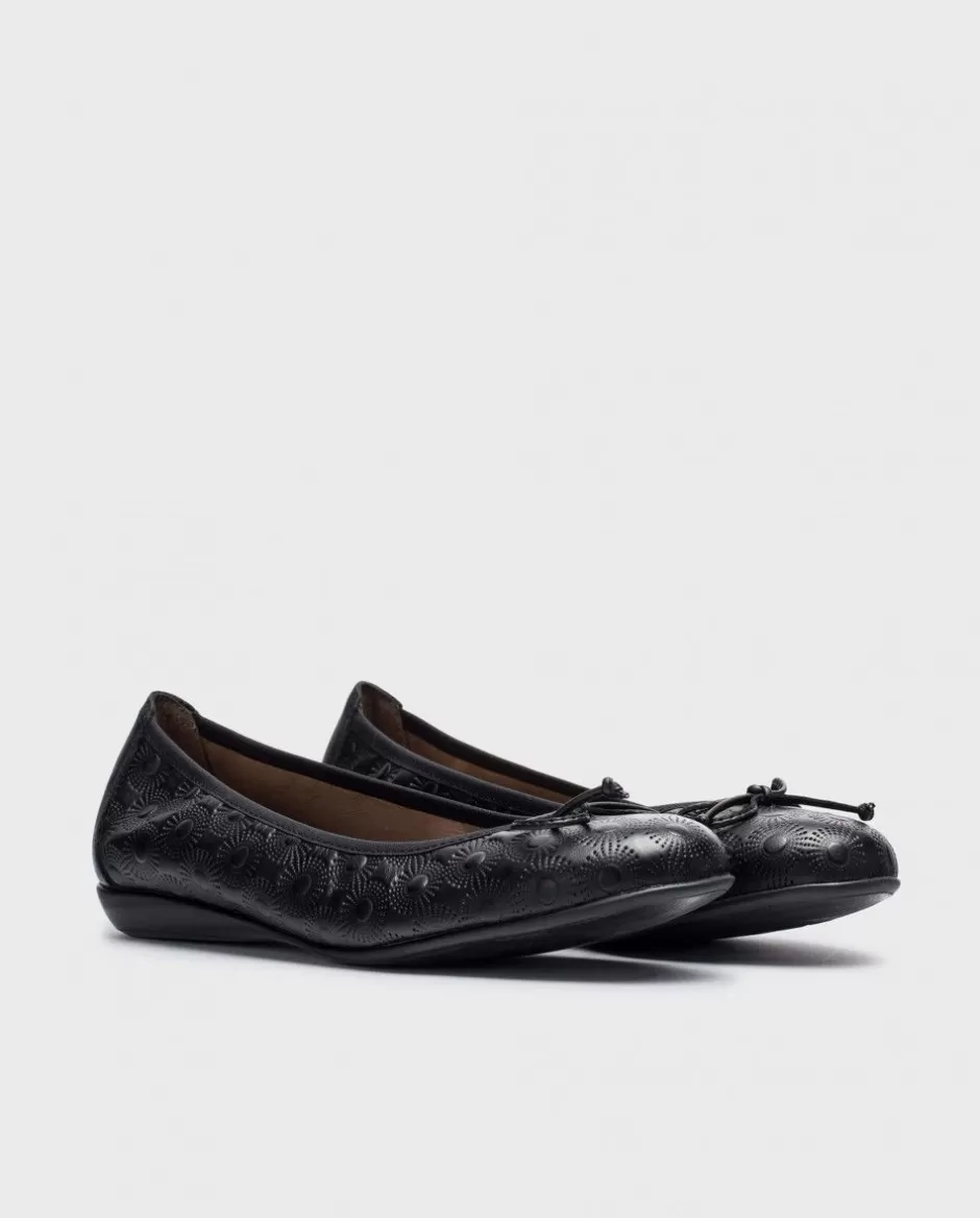 Ballerinas<Wonders Black Lace Ballet Flat Negro