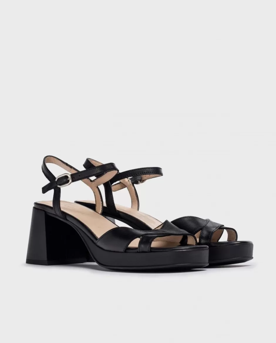 Heels<Wonders Black Lola Heeled Sandals Negro