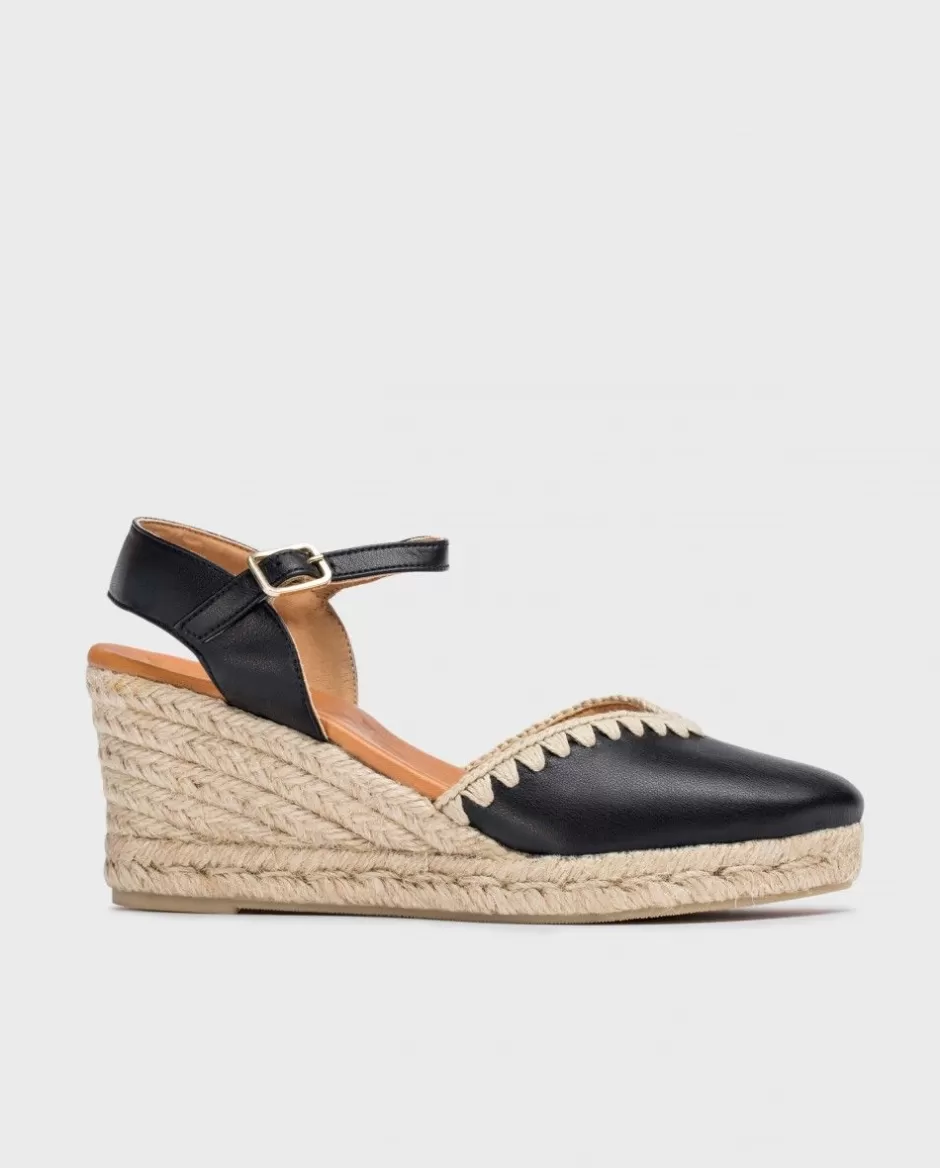 Espadrilles<Wonders Black Malibu Espadrilles Negro/Natu