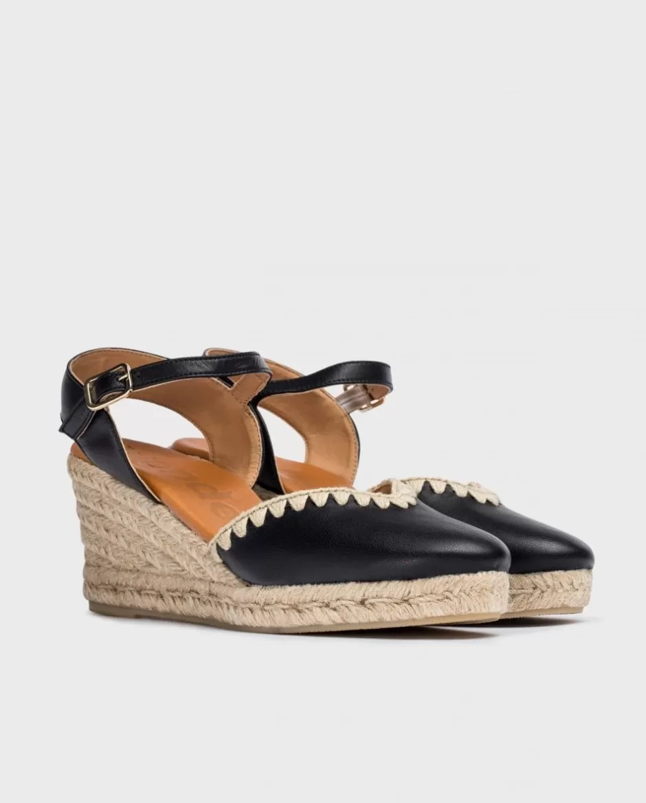 Espadrilles<Wonders Black Malibu Espadrilles Negro/Natu