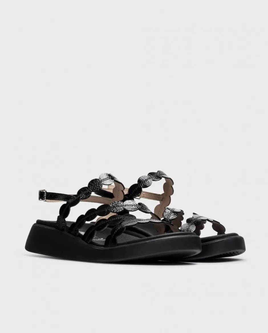 Sandals<Wonders Black Motril Sandals Negro