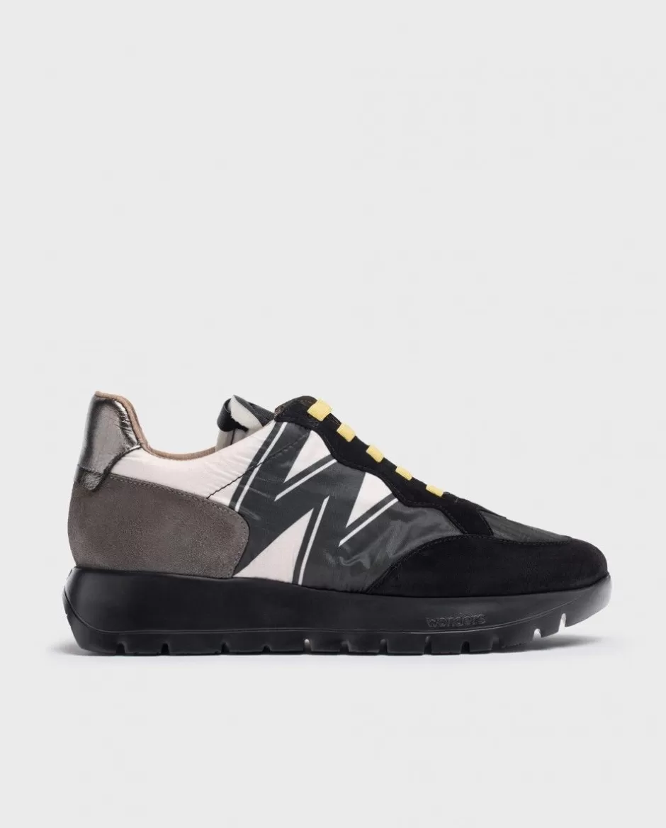 Sneakers<Wonders Black Odisei Sneaker Negro/Negr