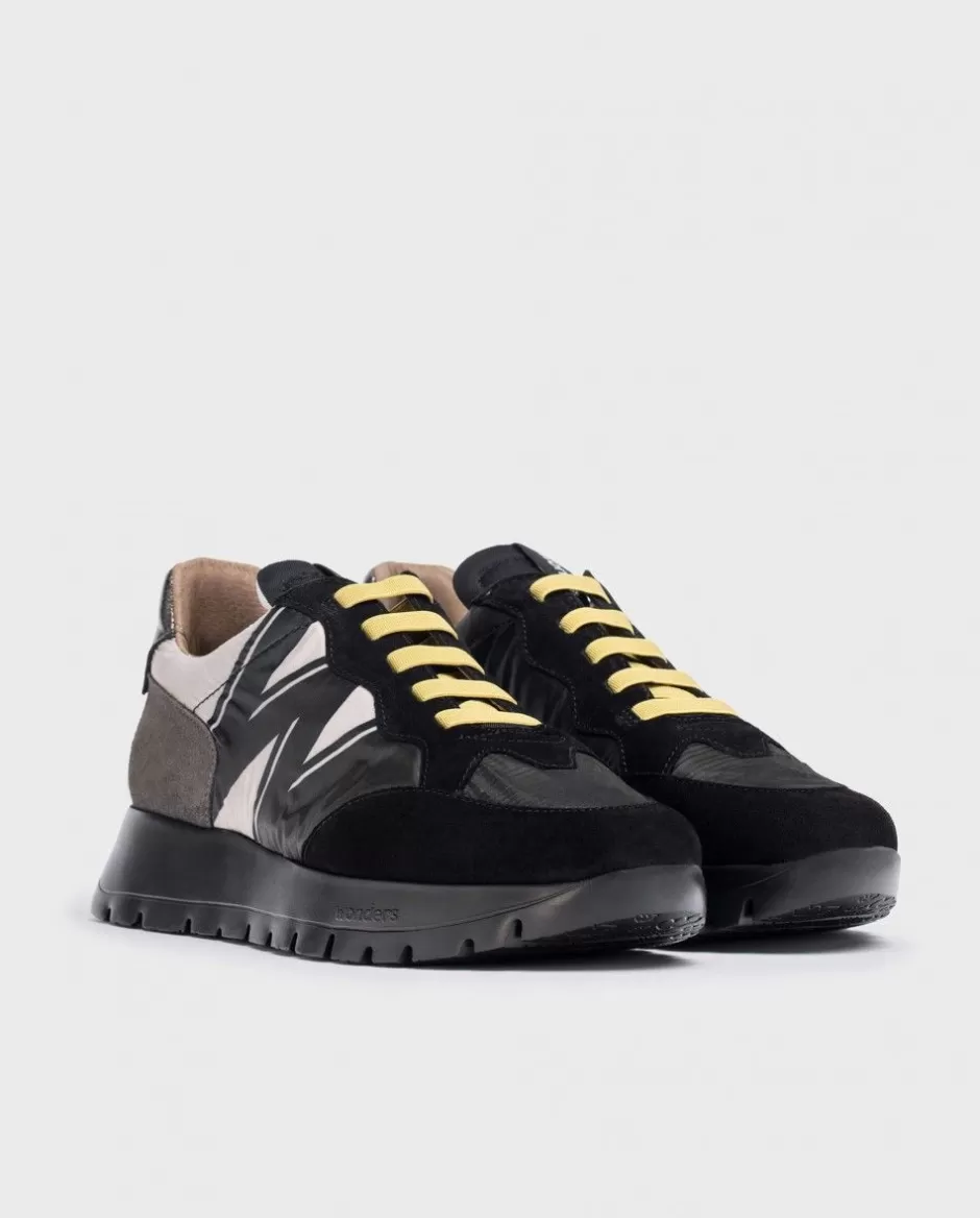 Sneakers<Wonders Black Odisei Sneaker Negro/Negr