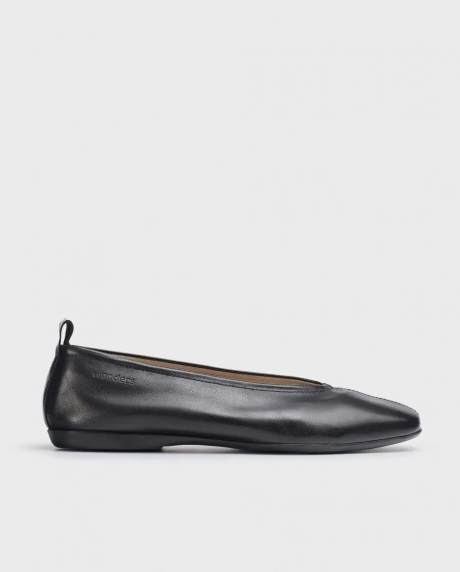 Ballerinas<Wonders Black Pepa Ballet Pump Negro