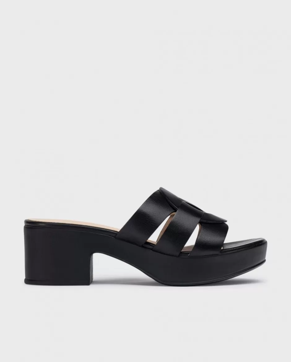 Sandals<Wonders Black Santander Sandals Negro