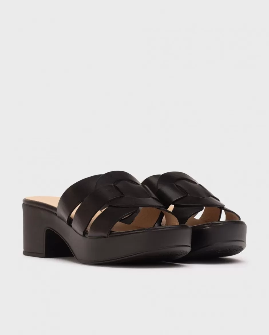 Sandals<Wonders Black Santander Sandals Negro