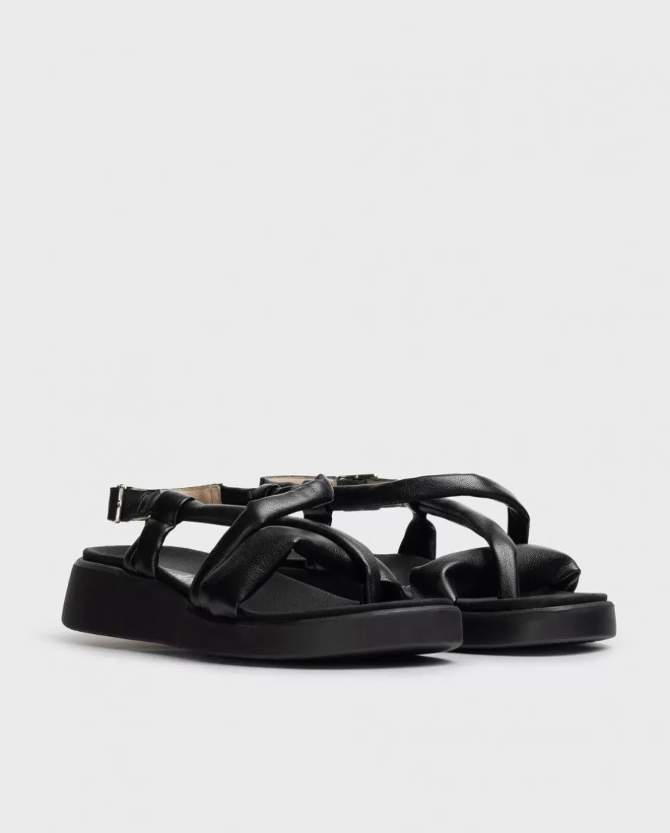 Sandals<Wonders Black Tube Sandal Negro