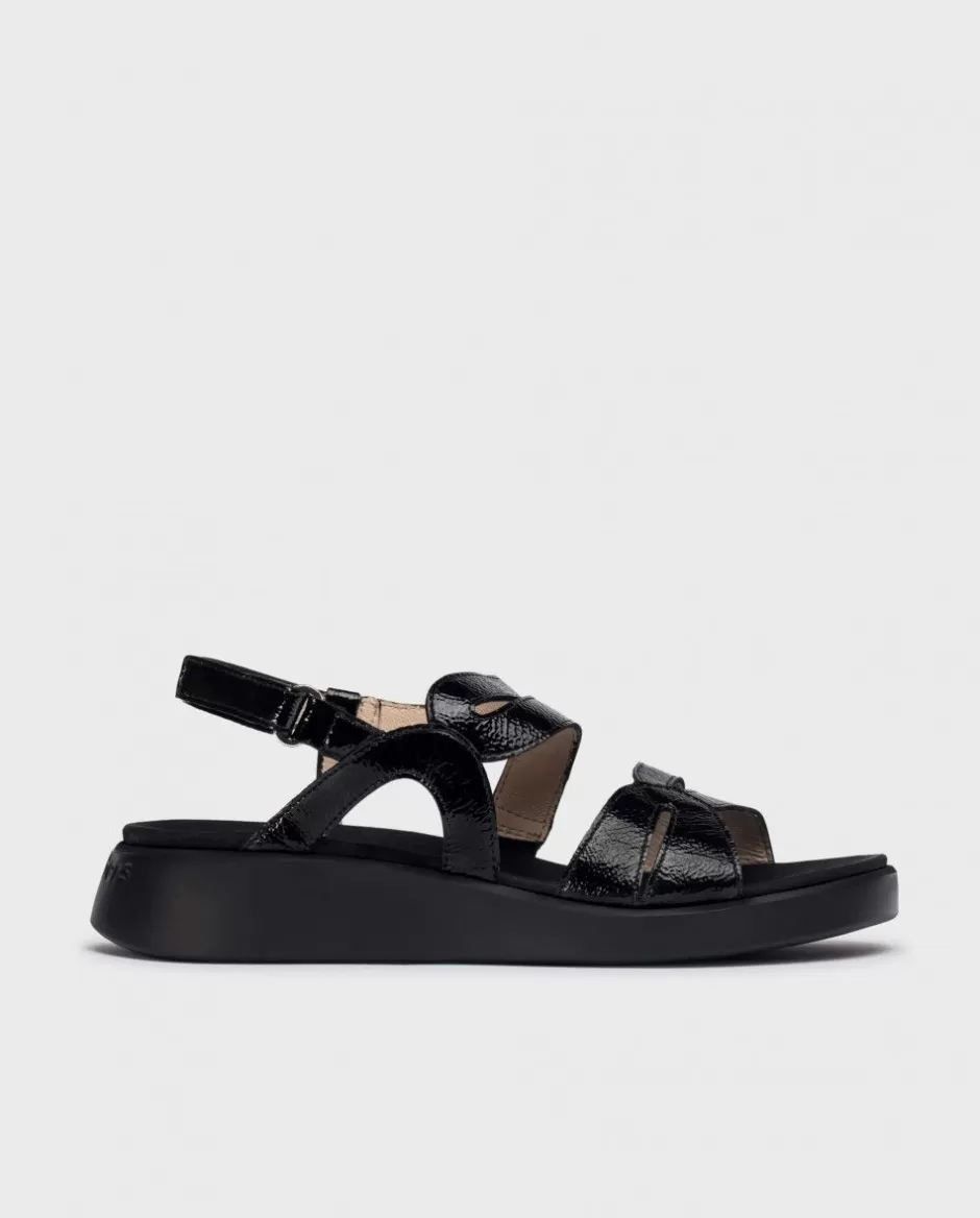 Sandals<Wonders Black Wave Sandals Negro