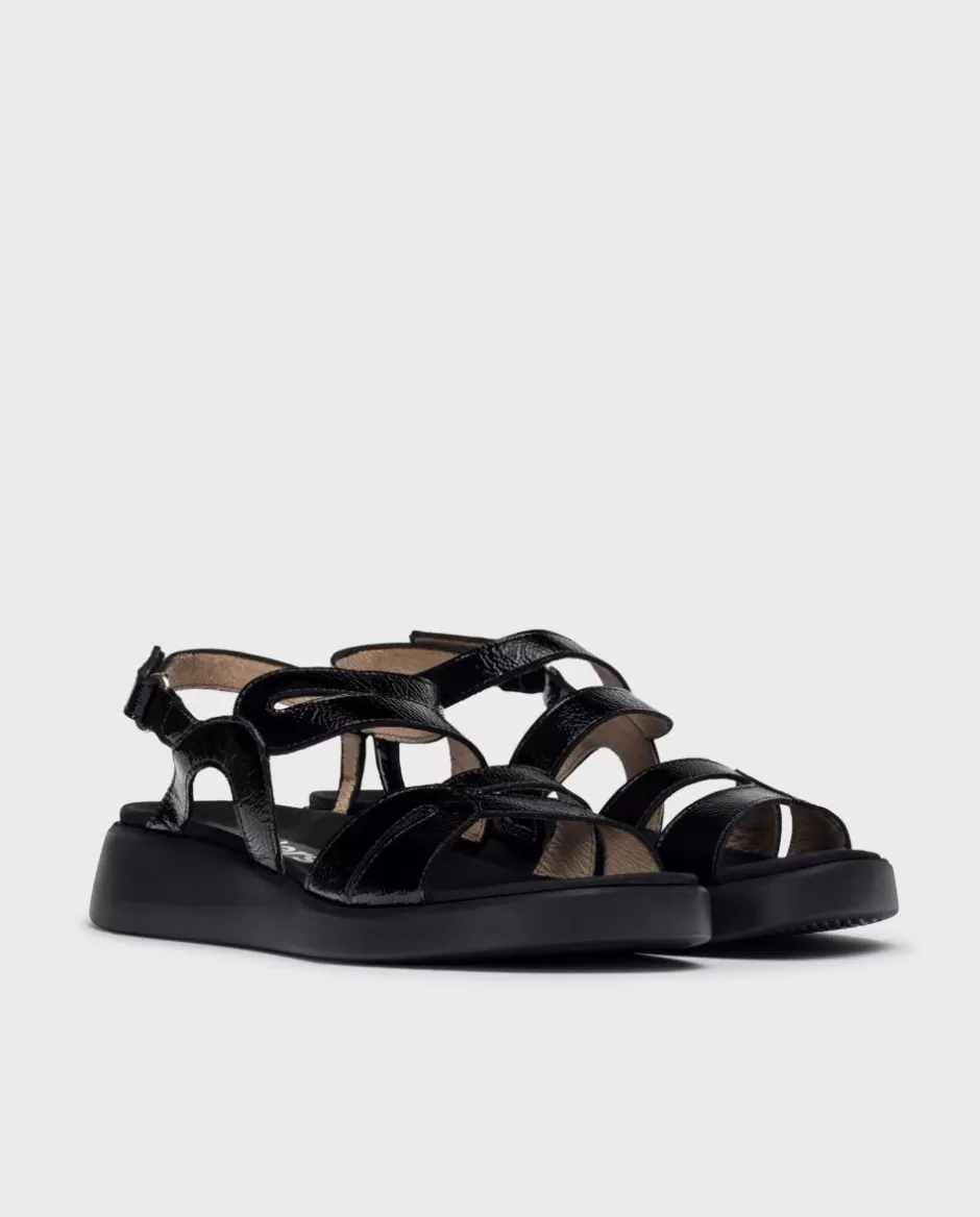 Sandals<Wonders Black Wave Sandals Negro