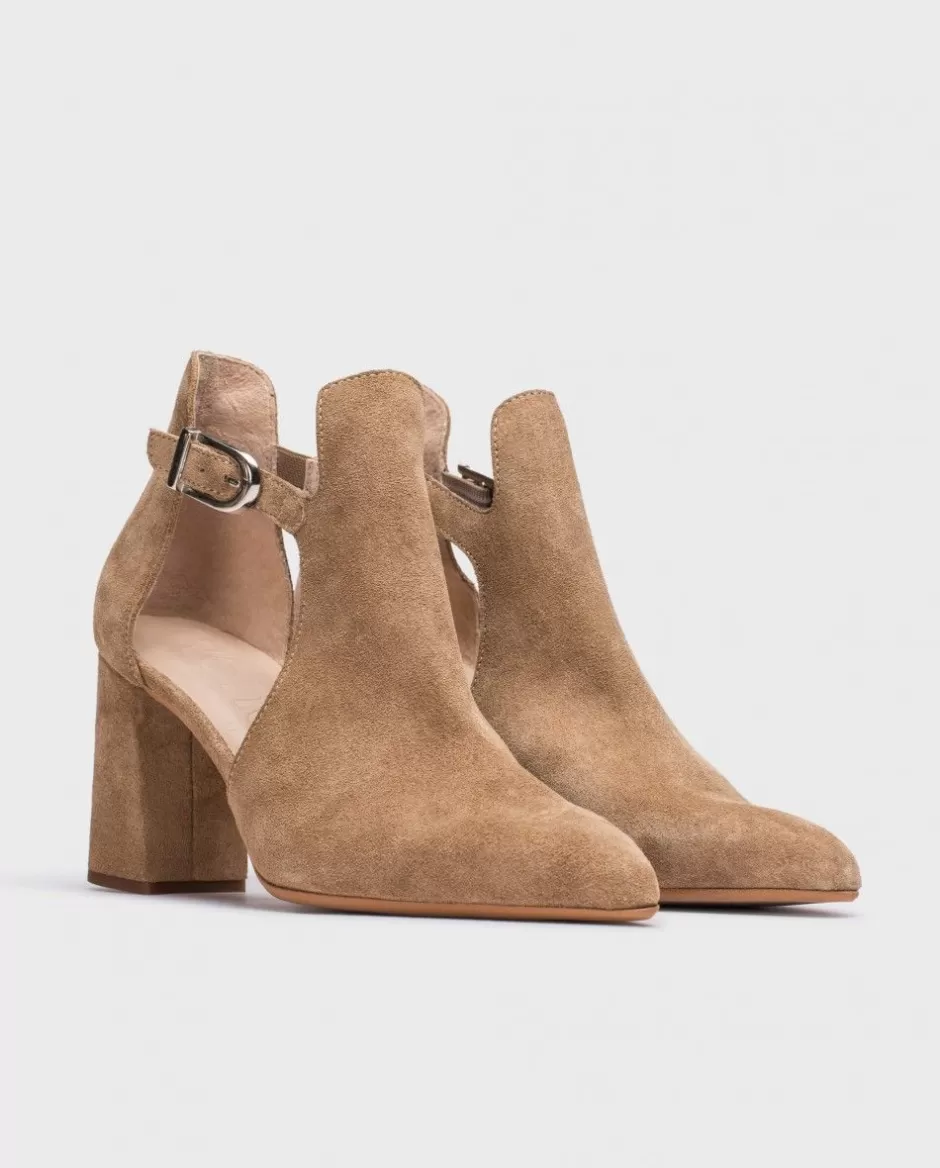 Heels<Wonders Brown Roca Ankle Boot Sand