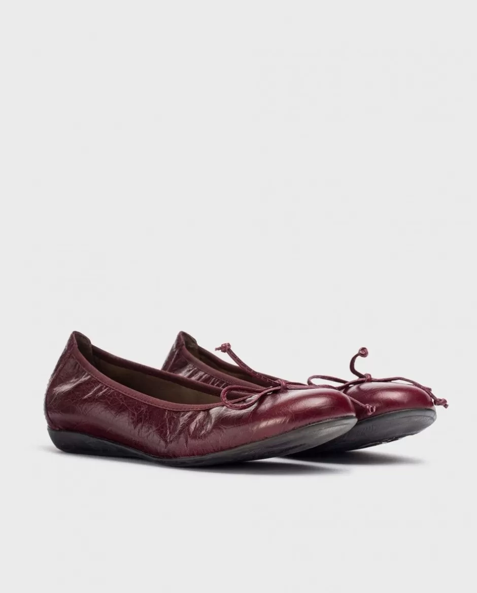 Ballerinas<Wonders Burgundy Bo Ballet Pump Vino