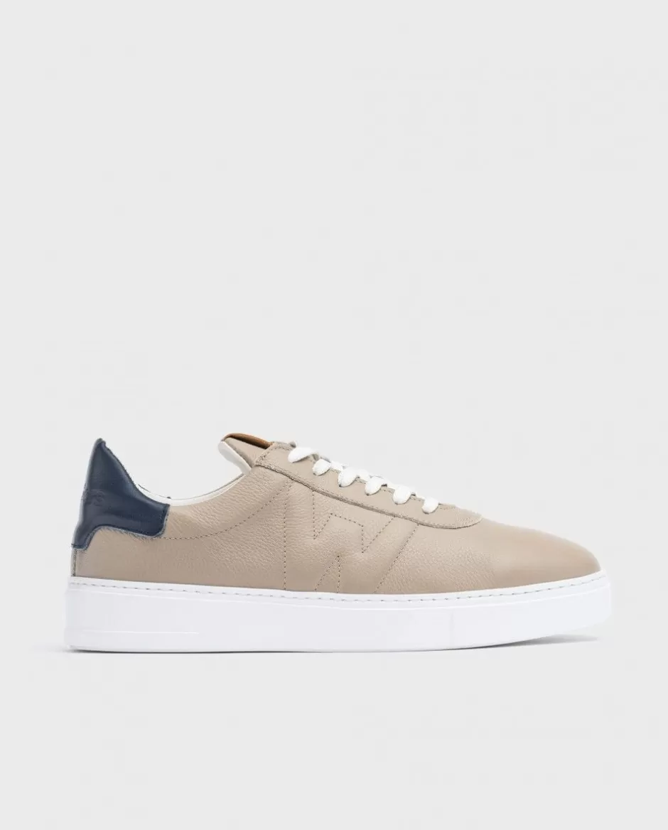 Ready To Wear<Wonders Casual Leather Sneaker Taupe/Noch