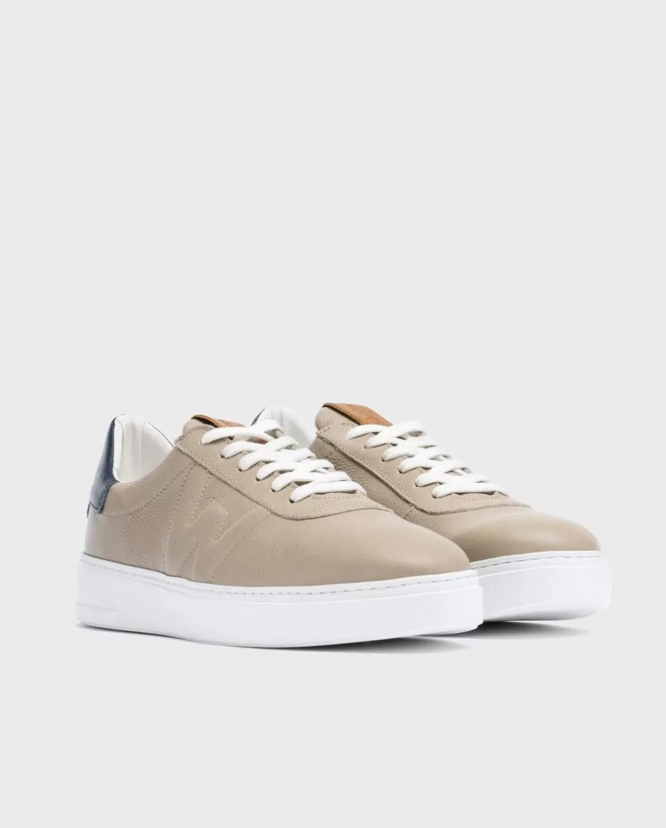 Ready To Wear<Wonders Casual Leather Sneaker Taupe/Noch