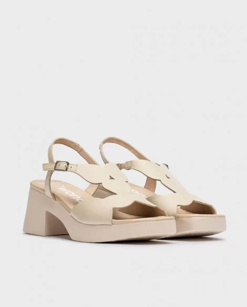 Heels<Wonders Dafne Heeled Sandals Cream