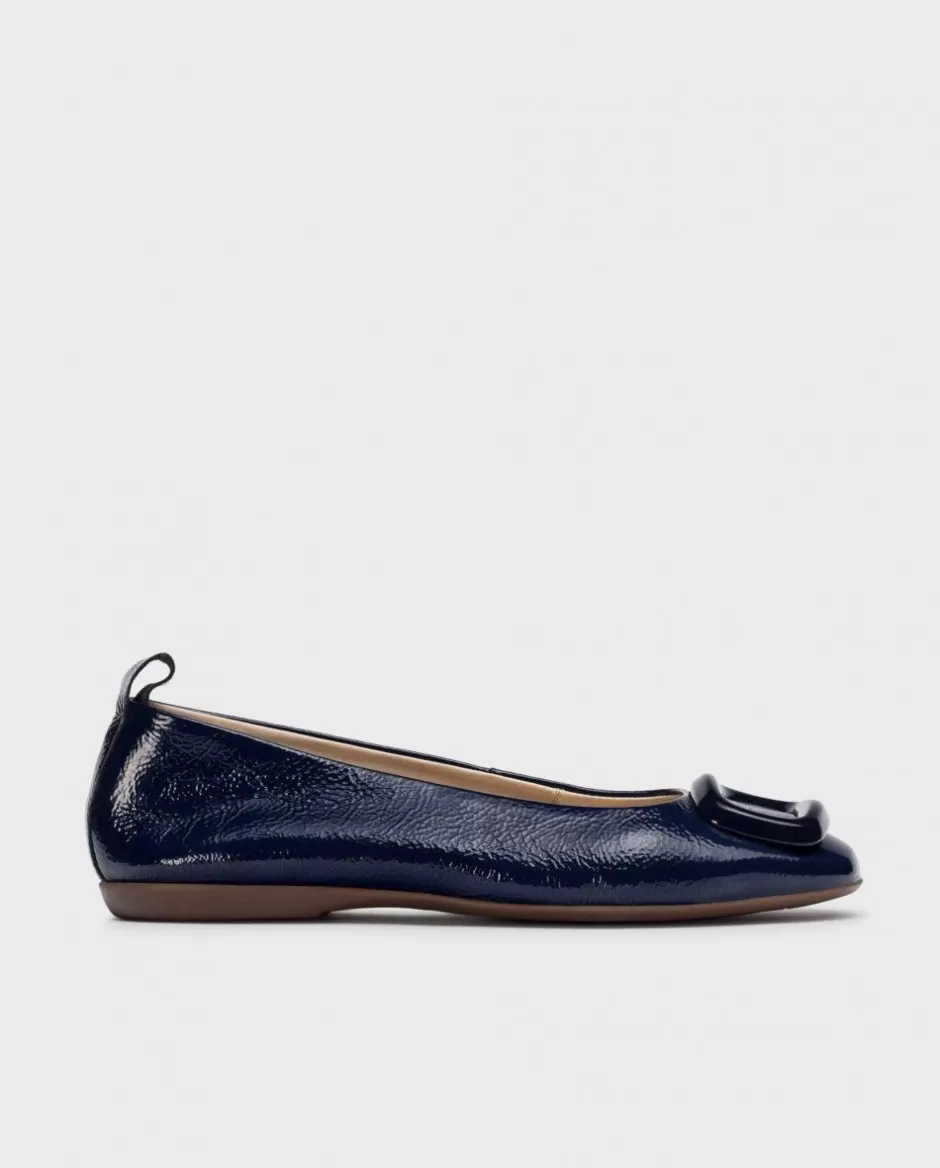 Flat Shoes<Wonders Dark Blue Berna Ballerina Baltic