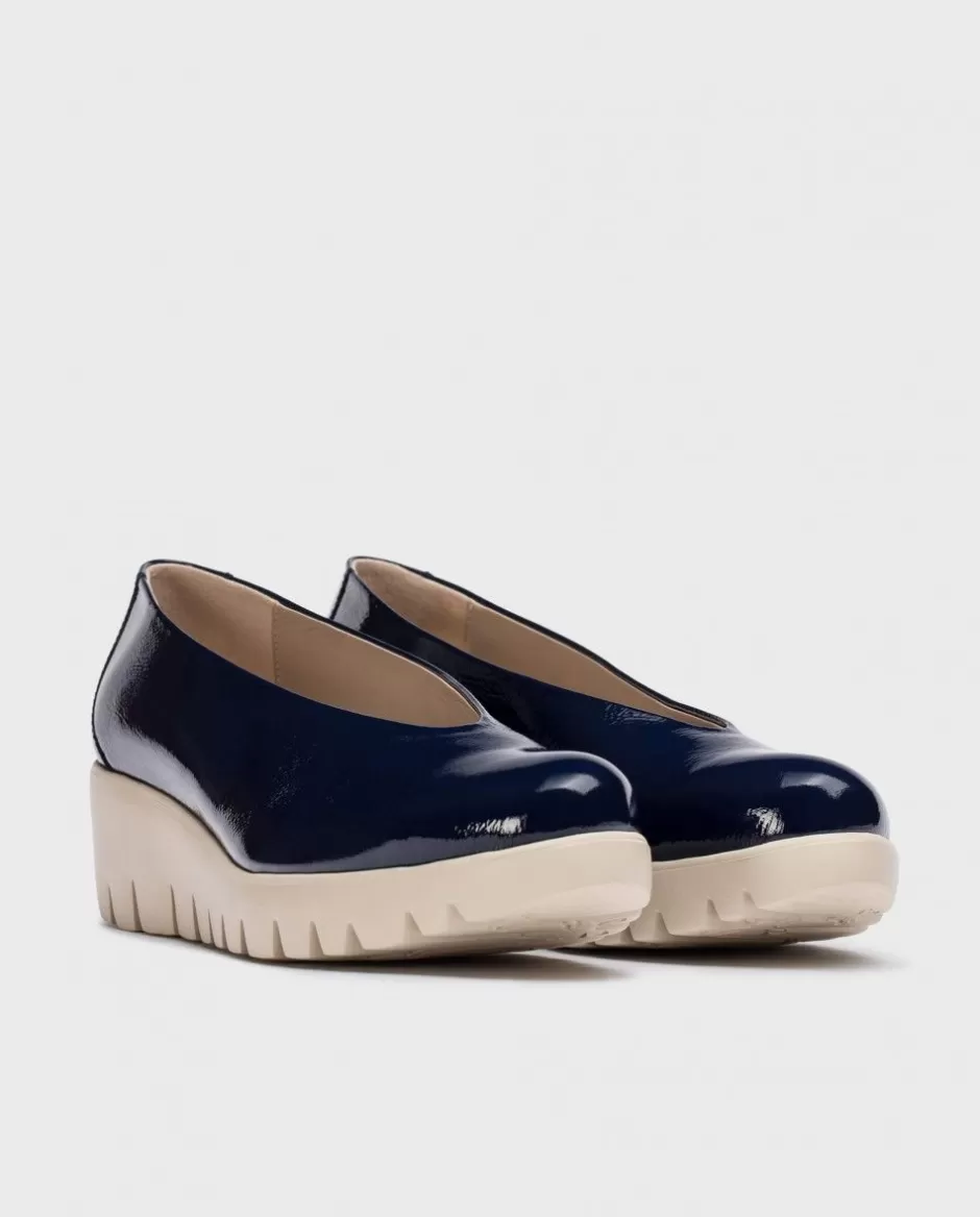 Wedges<Wonders Dark Blue Fly Shoe Baltic