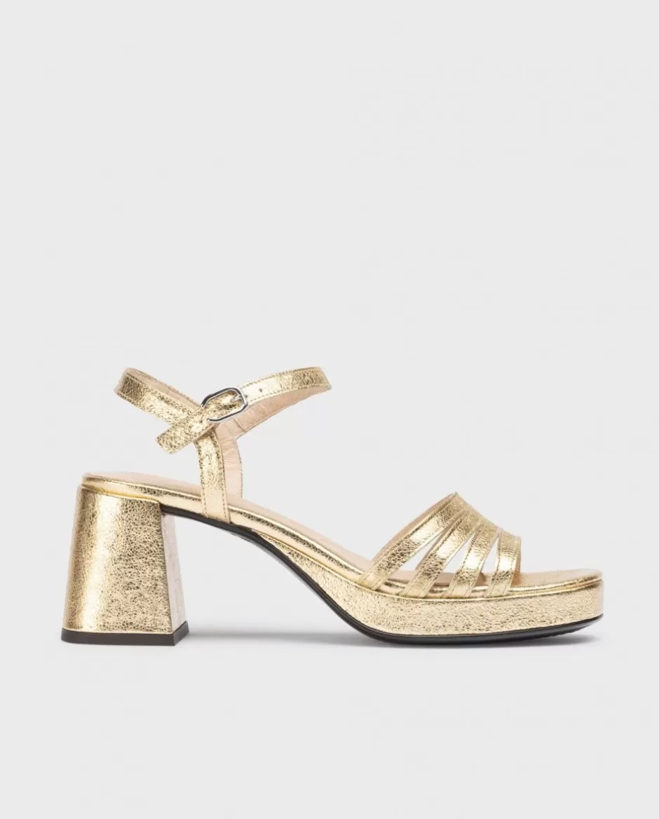 Heels<Wonders Gold Zaida Heeled Sandals Oro