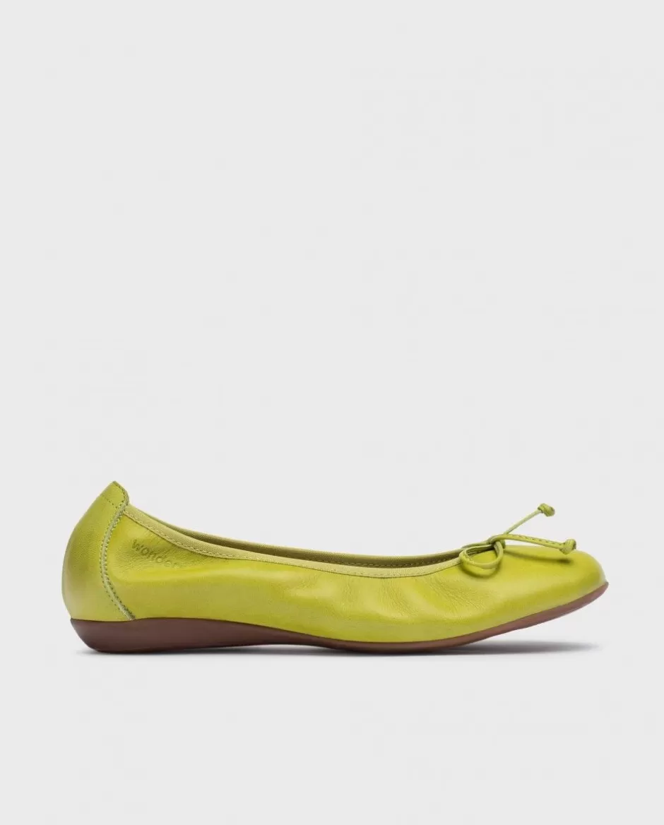 Flat Shoes<Wonders Green Bo Ballet Flat Apple