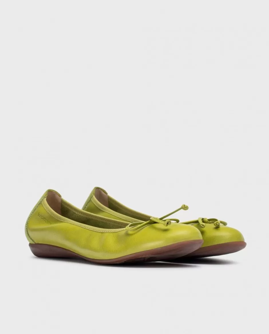 Flat Shoes<Wonders Green Bo Ballet Flat Apple