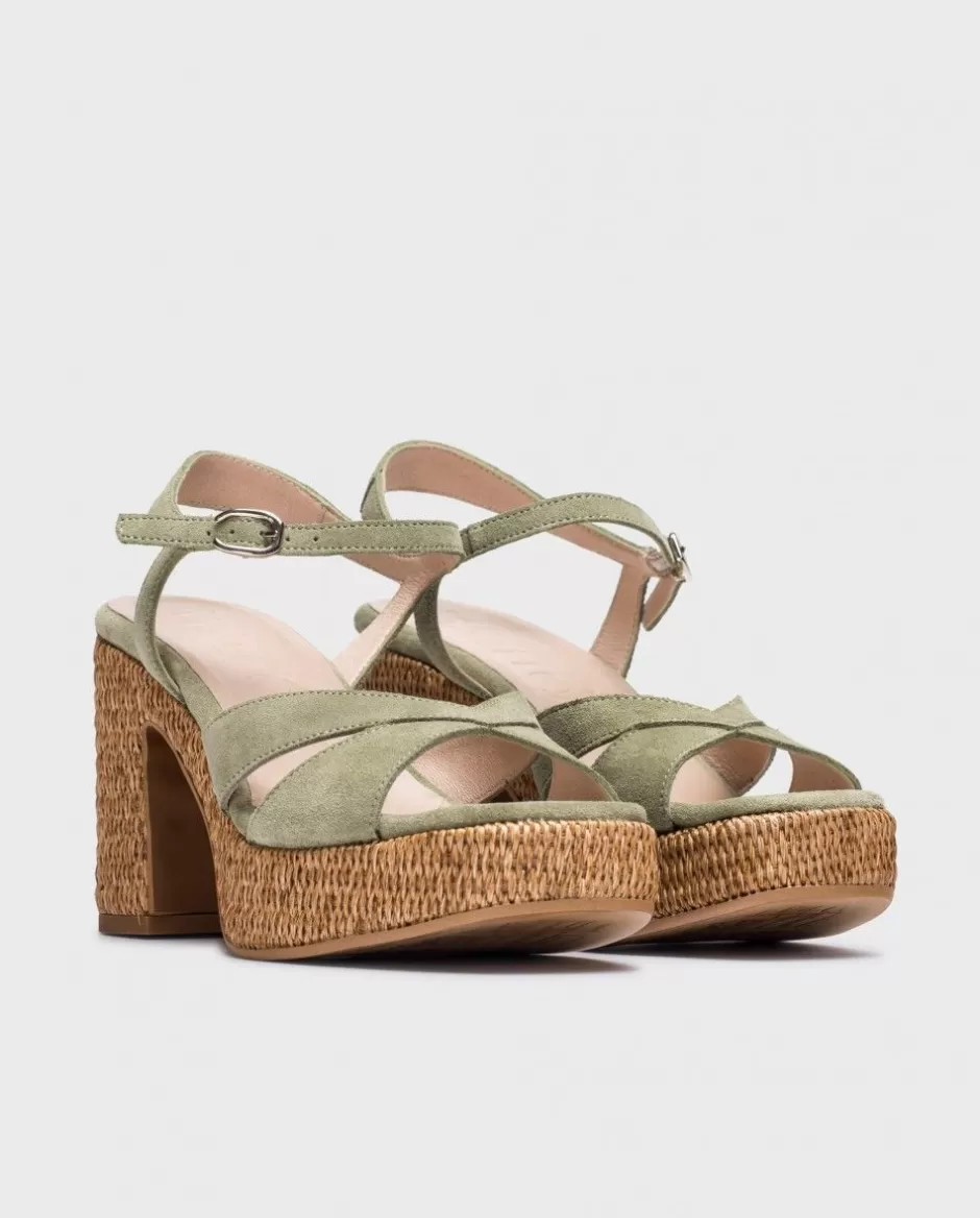 Heels<Wonders Green Giorgia Sandals Oil