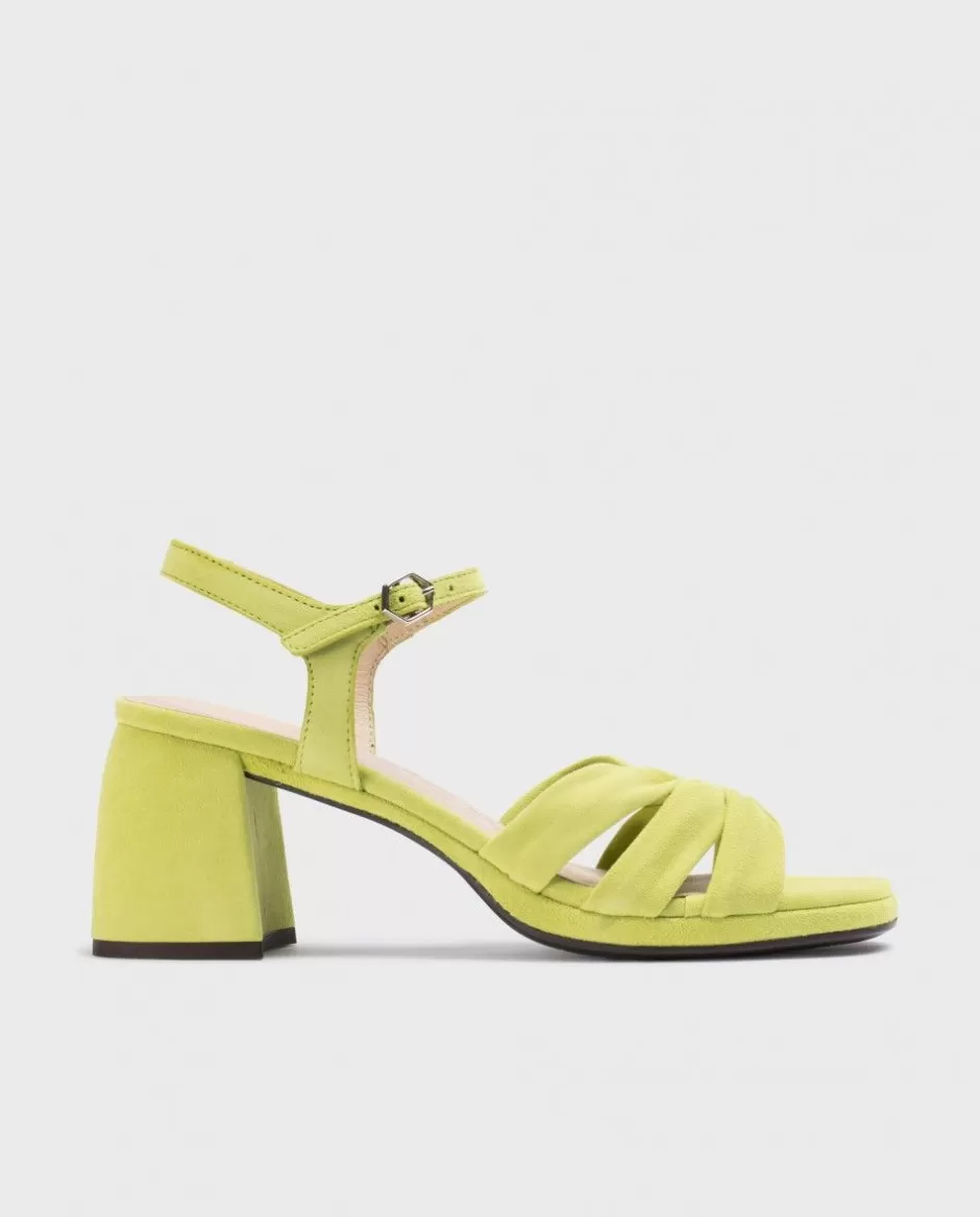 Heels<Wonders Green Gisela Heeled Sandals Apple