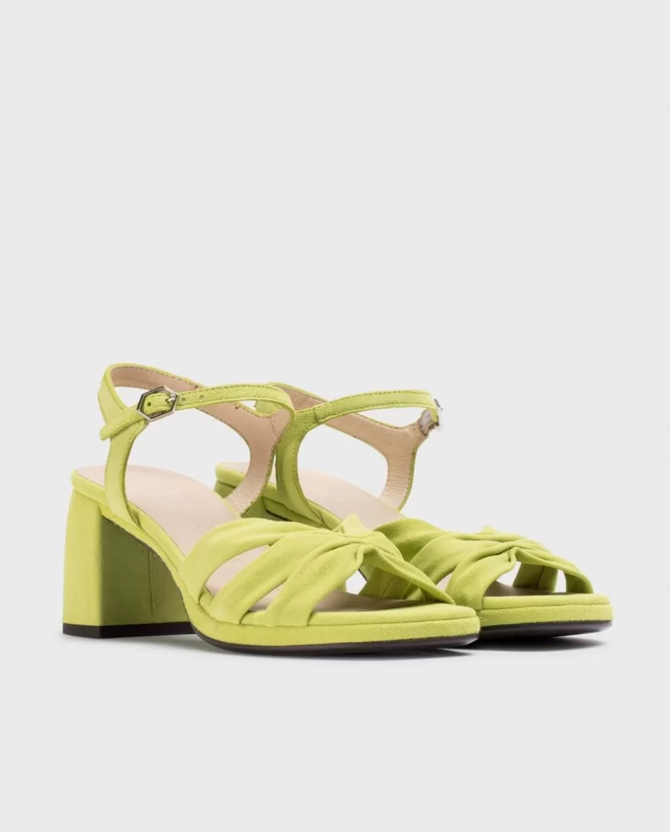 Heels<Wonders Green Gisela Heeled Sandals Apple