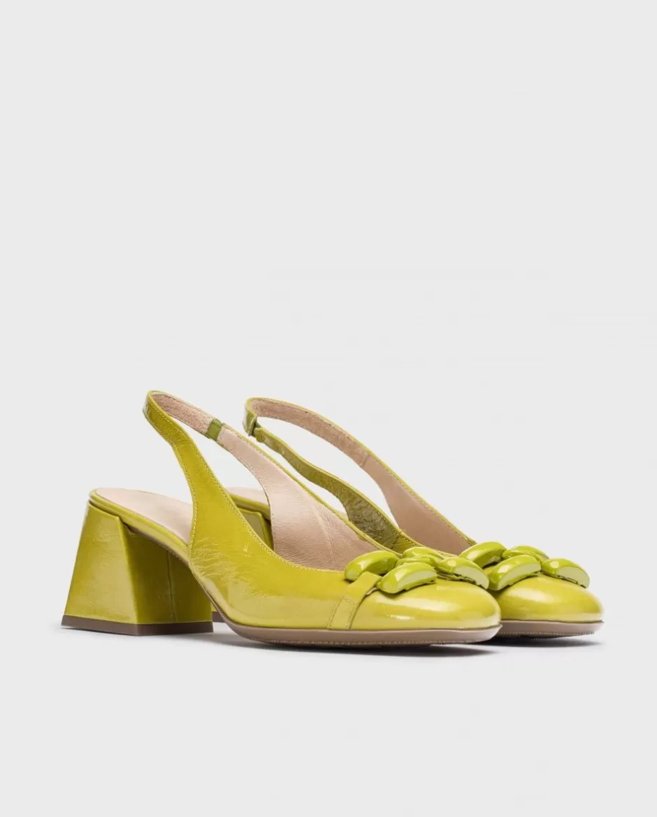 Heels<Wonders Green Karla Heeled Sandals Apple