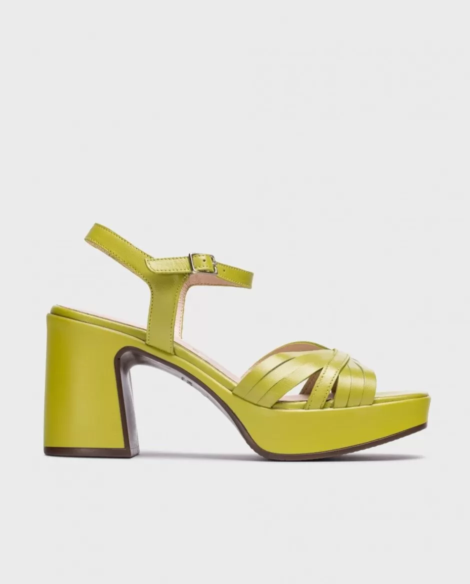 Heels<Wonders Green Marisol Sandals Apple