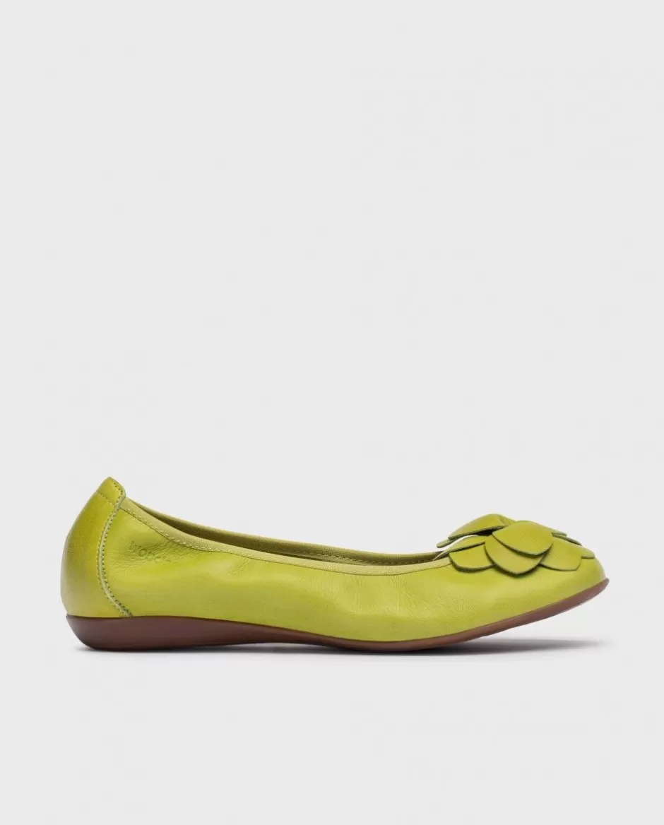 Flat Shoes<Wonders Green Praga Ballet Flat Apple