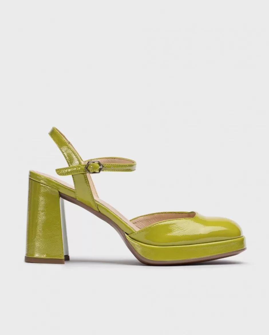 Heels<Wonders Green Selena Platform Apple