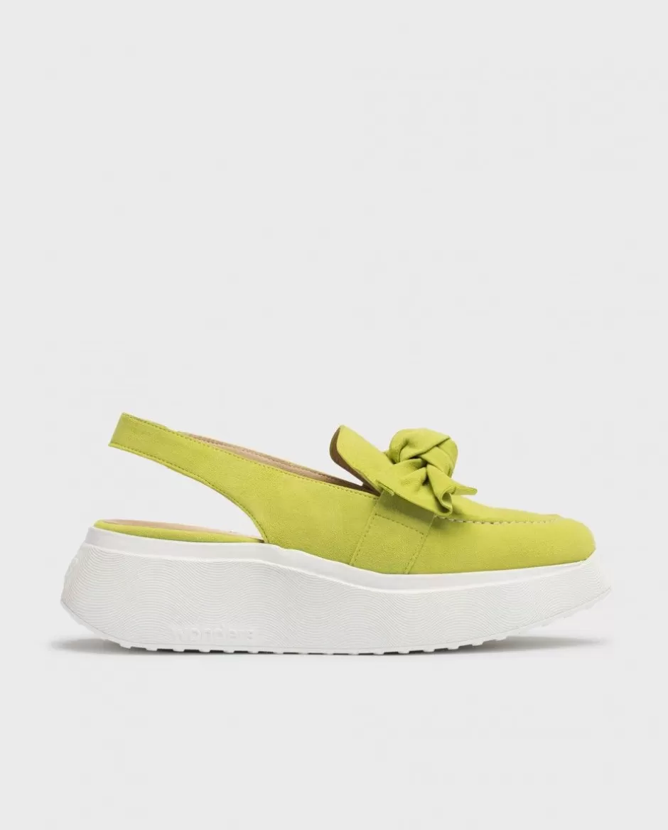 Platforms<Wonders Green Tokio Moccasin Apple