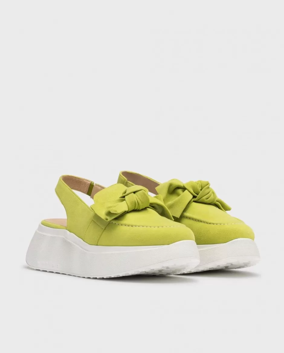 Platforms<Wonders Green Tokio Moccasin Apple