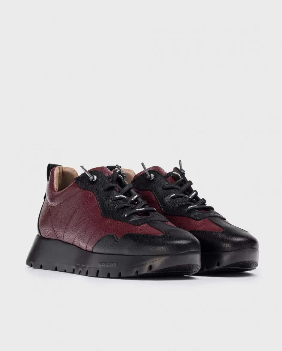 Sneakers<Wonders Leather Supra Sneaker Negro/Vino