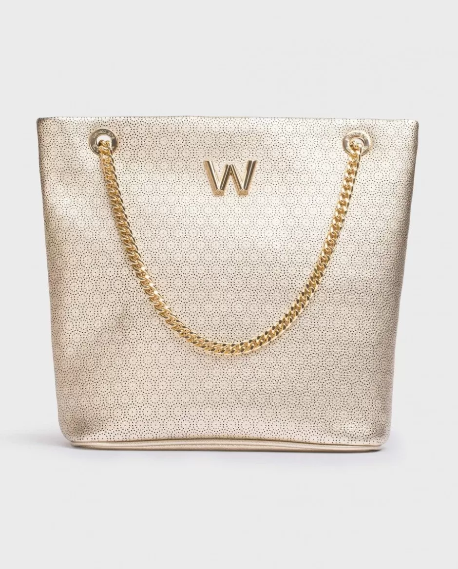 Totes<Wonders Lily Gold Shopper Platino